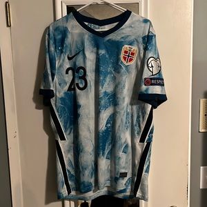 Authentic Norway Soccer National Team Jersey - Haaland 23 (Size XL)